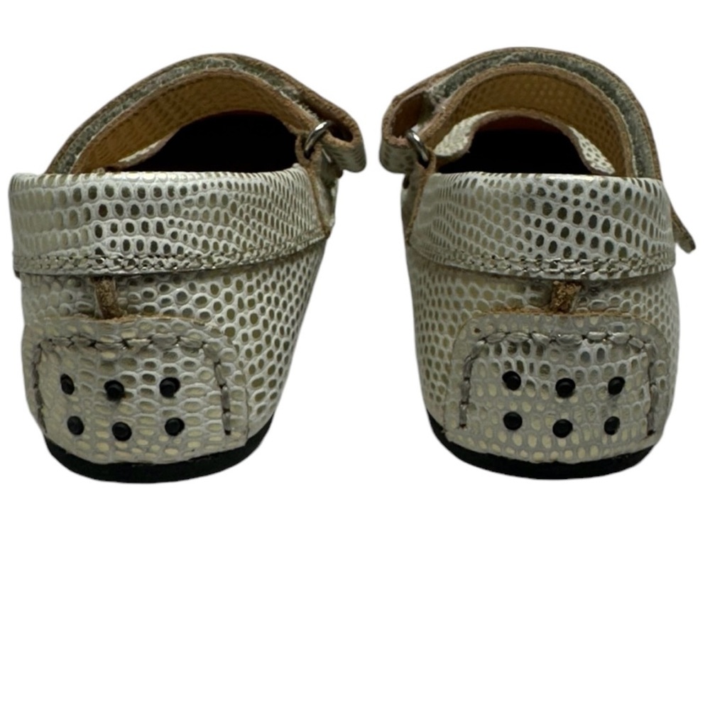 UMI Moraine I Leather Cream and Metallic Gold Mary Janes Toddler Girl Size 10.5 - Picture 8 of 12